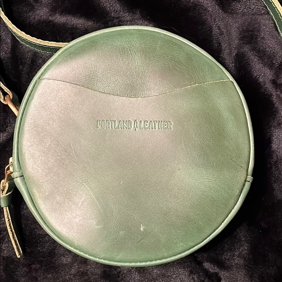 Portland Leather Forest Green Circle Bag - Picture 2 of 8